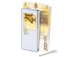 Λούπα-Μεγεθυντικός φακός 3 σε 1 για διάβασμα και ανίχνευση πλαστών χαρτονομισμάτων με φωτισμό LED, 91x37x8mm