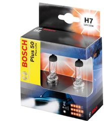 Σετ λαμπτήρων Bosch H7 Plus 50 για 50% περισσότερο φωτισμό