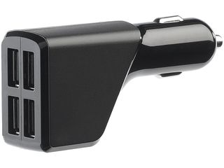 PEARL Τετραπλό splitter για αναπτήρα αυτοκινήτου USB 12/24 V, 4,8A max