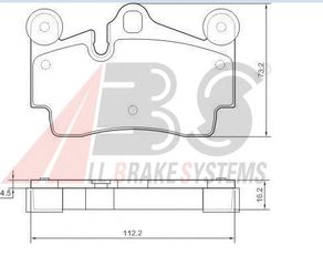 Τακάκια Πισινά ABS Touareg σύστημα Brembo 7L6698451B