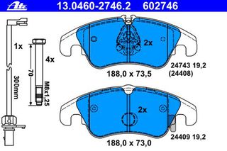 8Κ0698151Η Γνήσια Τακάκια ΑΤΕ Εμπρόσθια 13046027462
