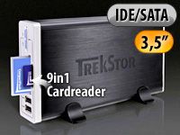 TrekStor 3,5"-Θήκη Σκληρού Για Ide/Sata Σκληρούς Με Cardreader