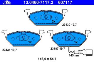 Γνήσια Τακάκια ΑΤΕ 1J0698151J Για Golf IV,Polo 9N,Seat Leon