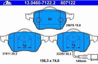 8N0698151A Γνήσια Τακάκια ΑΤΕ 13046071222