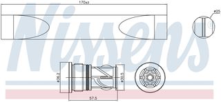 95620 – NISSENS, Φίλτρο Υγρού CITROEN C2/C3 I/II/III/DS3, OPEL CROSSLAND X, PEUGEOT 2008 I/207/208 I