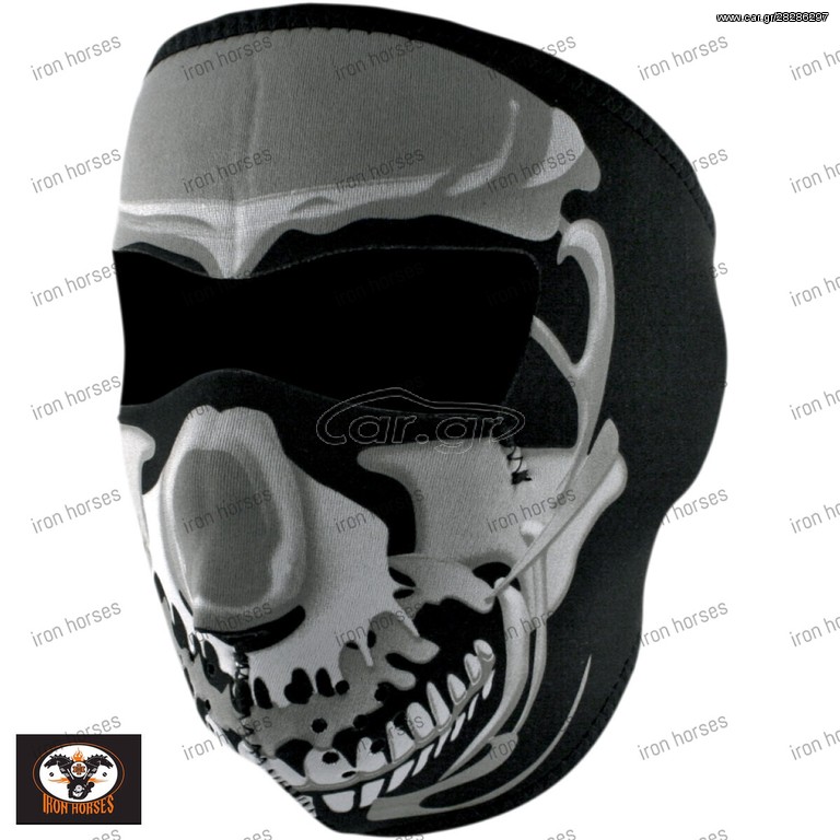ΜΑΣΚΑ FULL FACE MASK CHROME SKULL ONE SIZE