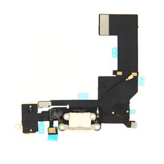 OEM Iphone SE Dock Charge Connector flex and Headphone Jack Καλωδιοταινία φόρτισης & Υποδοχή Ακουστικών White