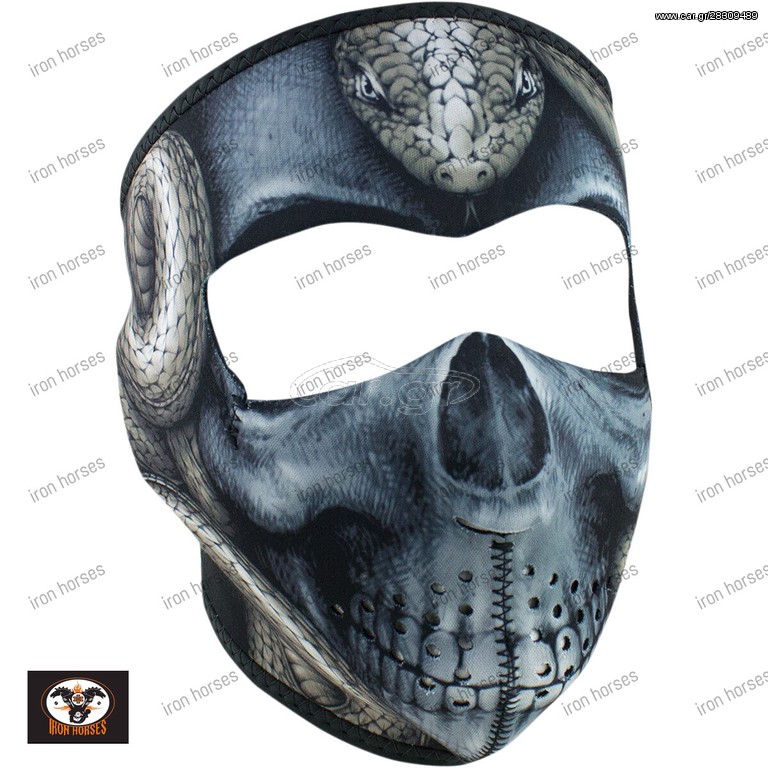 ΜΑΣΚΑ FULL FACE MASK SNAKE SKULL ONE SIZE