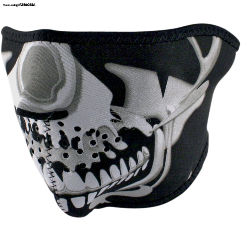ΜΑΣΚΑ HALF FACE MASK CHROME SKULL ONE SIZE