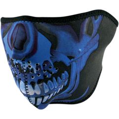 ΜΑΣΚΑ HALF FACE MASK BLUE CHROME SKULL ONE SIZE