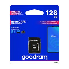 Κάρτα μνήμης GoodRam microSDXC (128GB | class 10 | UHS-I) 100/10 MB/s + adapter