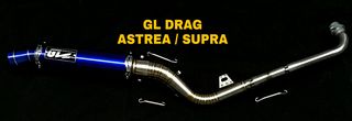 Εξάτμιση Honda astrea / supra / c90 GL turbo Z DRAG μπλε 