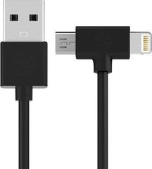 WK AXE WDC-008 Charging Cable 2 in 1 LIGHTING/MICRO USB 1M BLACK