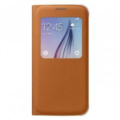 Samsung S-View Cover (Fabric) για το Galaxy S6 orange EF-CG920BOEGWW