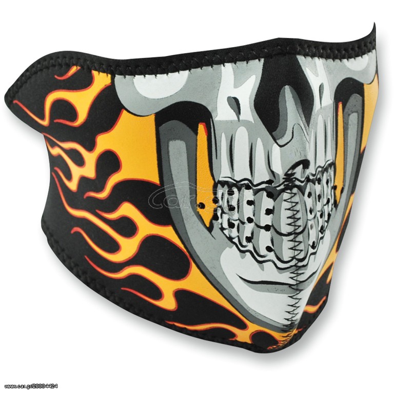 ΜΑΣΚΑ HALF FACE MASK BURNING SKULL ONE SIZE