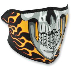 ΜΑΣΚΑ HALF FACE MASK BURNING SKULL ONE SIZE
