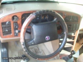 Saab 9000 1993-1996, ταμπλο,airbag,οργανα,ξυλινη επενδυση,κονσολα