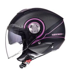 Κράνος μοτοσυκλέτας MT City Eleven SV Tron matt black/fuchsia