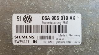 EΓΚΕΦΑΛΟΣ ΚΙΝΗΤΗΡΑ ECU VOLKSWAGEN GOLF BORA 1.6 AKL, SIEMENS 5WP4417 04 06A906019AK-thumb-1