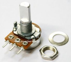 16mm MONO 2.5KC ΠΟΤΕΝΣΙΟΜΕΤΡΟ ΠΕΡΙΣΤΡΟΦΙΚΟ ΣΑΣΙ ΑΞΟΝΑΣ 12mm FLAT P160KN9J