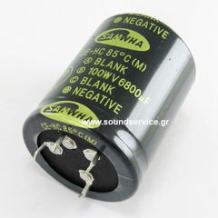 ΠΥΚΝΩΤΗΣ ΗΛΕΚΤΡΟΛΥΤΙΚΟΣ 6800uF 100V 85C ΠΛΑΚΕΤΑΣ D40x51mm SAMWHA 6800UF 100V