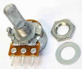 16mm MONO 10KA ΠΟΤΕΝΣΙΟΜΕΤΡΟ ΠΕΡΙΣΤΡΟΦΙΚΟ ΣΑΣΙ ΑΞΟΝΑΣ 13mm FLAT