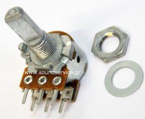 16mm STEREO 10KA ΠΟΤΕΝΣΙΟΜΕΤΡΟ ΠΕΡΙΣΤΡΟΦΙΚΟ ΣΑΣΙ ΑΞΟΝΑΣ 13mm FLAT ALPS S1421S