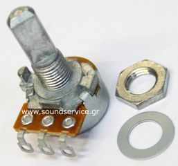 16mm MONO 10KB ΠΟΤΕΝΣΙΟΜΕΤΡΟ ΠΕΡΙΣΤΡΟΦΙΚΟ ΣΑΣΙ ΑΞΟΝΑΣ 13mm FLAT ΚΑΛΩΔΙΩΝ ALPS POT