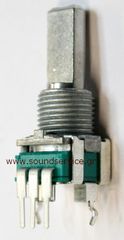 10mm MONO 10KB ΠΟΤΕΝΣΙΟΜΕΤΡΟ ΠΕΡΙΣΤΡΟΦΙΚΟ ΣΑΣΙ ΑΞΟΝΑΣ FLAT 13mm + ΚΛΙΚ ΚΕΝΤΡΟ ALPS RK09