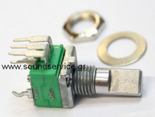 10mm STEREO 10KA ΠΟΤΕΝΣΙΟΜΕΤΡΟ ΠΕΡΙΣΤΡΟΦΙΚΟ ΣΑΣΙ ΑΞΟΝΑΣ FLAT 10mm