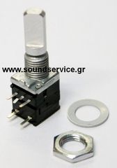 ENCODER ΣΑΣΙ 30 ΣΗΜΕΙΩΝ ΜΕ PUSH ΑΞΟΝΑΣ FLAT ΧΩΡΙΣ ΚΛΙΚ BOURNS ENCODERS S1563S