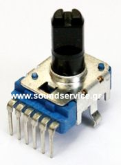 12mm STEREO 10KA ΠΟΤΕΝΣΙΟΜΕΤΡΟ ΠΕΡΙΣΤΡΟΦΙΚΟ ΠΛΑΚΕΤΑΣ 6-PIN ΑΞΟΝΑΣ 11mm FLAT S1713S