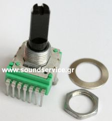 14mm STEREO 20KA ΠΟΤΕΝΣΙΟΜΕΤΡΟ ΠΕΡΙΣΤΡΟΦΙΚΟ ΣΑΣΙ ΑΞΟΝΑΣ 15mm FLAT S1722S