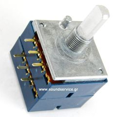 ALPS RK27 ΠΟΤΕΝΣΙΟΜΕΤΡΟ ΠΕΡΙΣΤΡΟΦΙΚΟ STEREO 100KAx2 ΑΞΟΝΑΣ 13mm FLAT