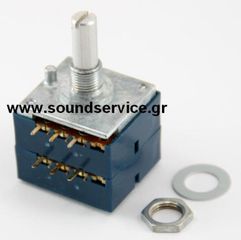 ALPS RK27 ΠΟΤΕΝΣΙΟΜΕΤΡΟ ΠΕΡΙΣΤΡΟΦΙΚΟ STEREO 100KMN ΑΞΟΝΑΣ 13mm ΙΣΙΟΣ + ΚΛΙΚ ΚΕΝΤΡΟ