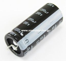 ΠΥΚΝΩΤΗΣ ΗΛΕΚΤΡΟΛΥΤΙΚΟΣ 1200uF 200V 85C ΠΛΑΚΕΤΑΣ D22x50mm NICHICON 1200UF 200V