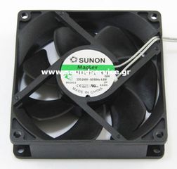 ΑΝΕΜΙΣΤΗΡΑΣ 220V-AC 92x92x25mm 4.6W 0.02Α SUNON