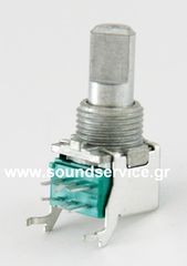 10mm STEREO 100KB ΠΟΤΕΝΣΙΟΜΕΤΡΟ ΠΕΡΙΣΤΡΟΦΙΚΟ ΣΑΣΙ ΑΞΟΝΑΣ FLAT 10mm