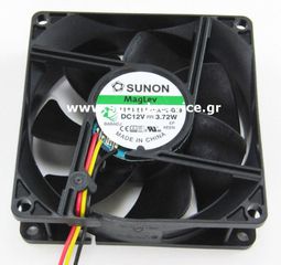 ΑΝΕΜΙΣΤΗΡΑΣ 12V DC 80x80x25mm 3-C 0,31A 3,72W 101m3/h 45dBA SUNON