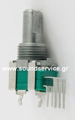 10mm STEREO 50KB ΠΟΤΕΝΣΙΟΜΕΤΡΟ ΠΕΡΙΣΤΡΟΦΙΚΟ ΣΑΣΙ ΑΞΟΝΑΣ FLAT 10mm ΚΛΙΚ ΚΕΝΤΡΟ