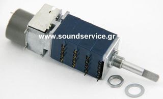 ALPS RK27 ΠΕΡΙΣΤΡΟΦΙΚΟ ΠΟΤΕΝΣΙΟΜΕΤΡΟ STEREO x4 50KX2+5KX2 ΜΕ ΜΟΤΕΡ