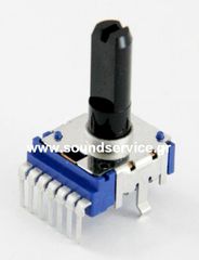 14mm STEREO 10KB ΠΟΤΕΝΣΙΟΜΕΤΡΟ ΠΕΡΙΣΤΡΟΦΙΚΟ ΠΛΑΚΕΤΑΣ 7-PIN ΑΞΟΝΑΣ 16MM FLAT