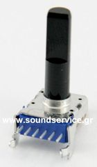 12mm STEREO 10KA ΠΟΤΕΝΣΙΟΜΕΤΡΟ ΠΕΡΙΣΤΡΟΦΙΚΟ ΠΛΑΚΕΤΑΣ 6-PIN ΑΞΟΝΑΣ 21mm FLAT ΟΡΙΖΟΝΤΙΟ