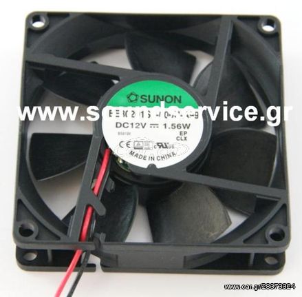 ΑΝΕΜΙΣΤΗΡΑΣ 12V DC 80x80x20mm 2-C 0,13A 1,56W SUNON