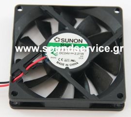 ΑΝΕΜΙΣΤΗΡΑΣ 24V DC 80x80x15mm 2-C 2.21W 0.09A 63m3/h 35dBA SUNON