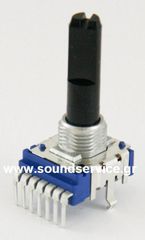 14mm STEREO 100KB ΠΟΤΕΝΣΙΟΜΕΤΡΟ ΠΕΡΙΣΤΡΟΦΙΚΟ ΣΑΣΙ 7-PIN ΑΞΟΝΑΣ 20MM FLAT