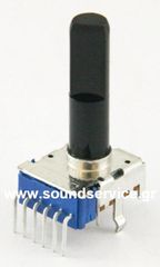 12mm STEREO 10KA ΠΟΤΕΝΣΙΟΜΕΤΡΟ ΠΕΡΙΣΤΡΟΦΙΚΟ ΠΛΑΚΕΤΑΣ 6-PIN ΑΞΟΝΑΣ 21mm FLAT ΚΑΘΕΤΟ