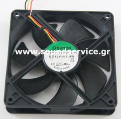 ΑΝΕΜΙΣΤΗΡΑΣ 12V DC 120x120x25mm 3-C 0.15A 1.9W 128m3/h 34dBA ΡΟΥΛΕΜΑΝ SUNON