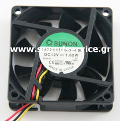 ΑΝΕΜΙΣΤΗΡΑΣ 12V DC 70x70x20mm 3-C 0.14A 1.62W SUNON