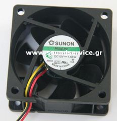 ΑΝΕΜΙΣΤΗΡΑΣ 12V DC 60x60x25mm 3-C 0.13A 1.56W 45m3/h 31dBA SUNON